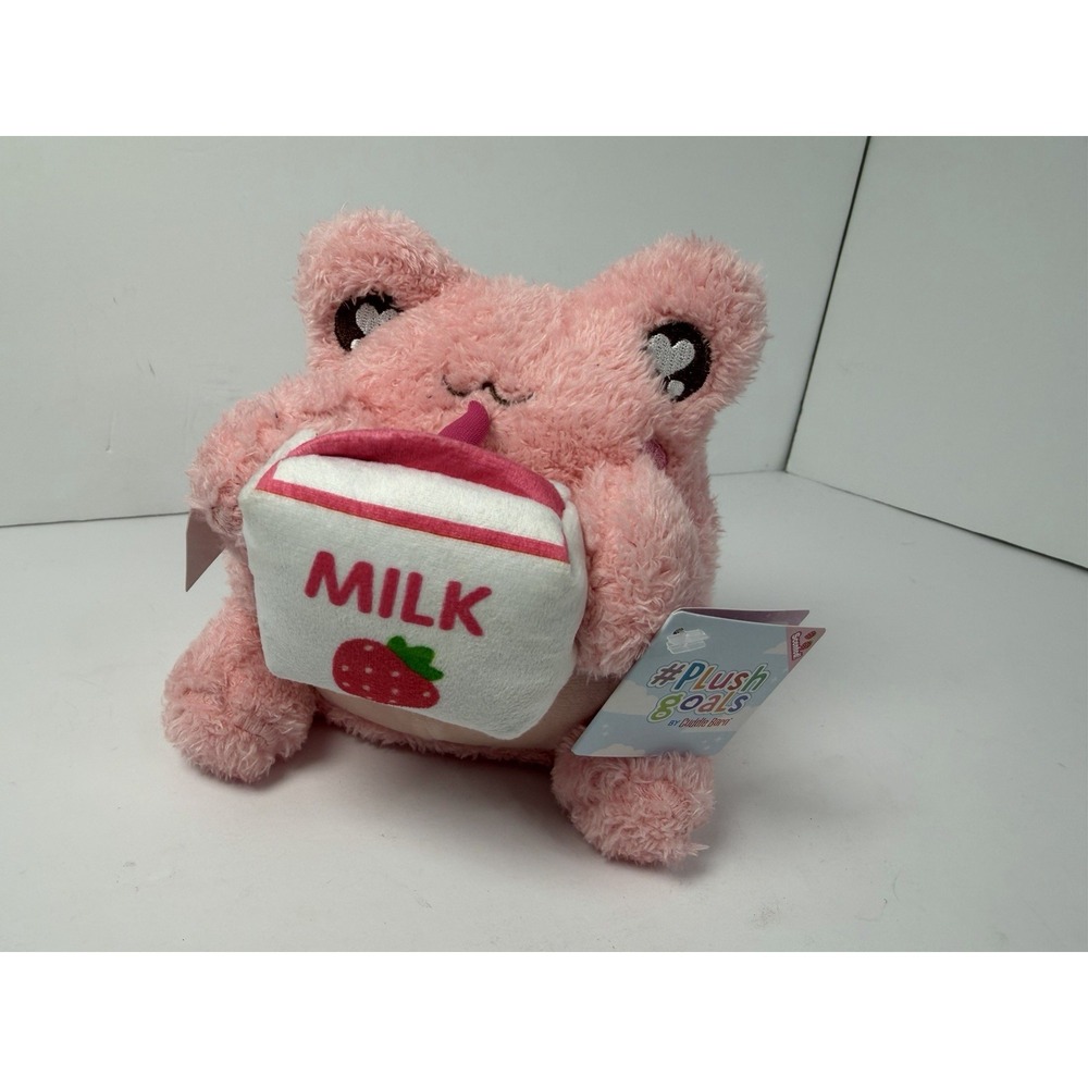 Cuddle Barn Strawberry Milk Pink Wawa Frog Plush Animal W/ Tag